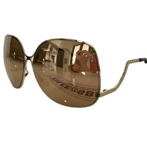 NEW Victoria Beckham 18k Gold Plated / Gold Mirrored lens Sunglasses LIMITED